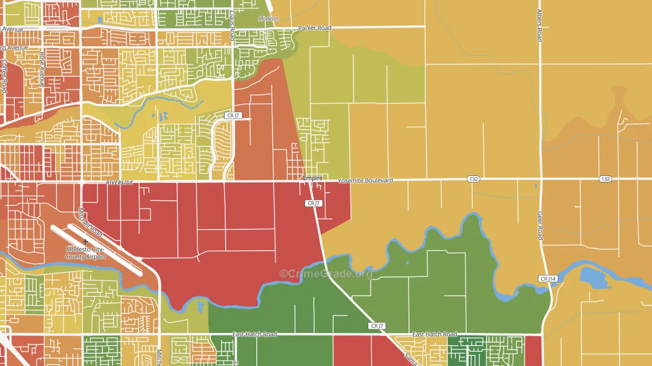 Empire, CA Map of Theft Rates
