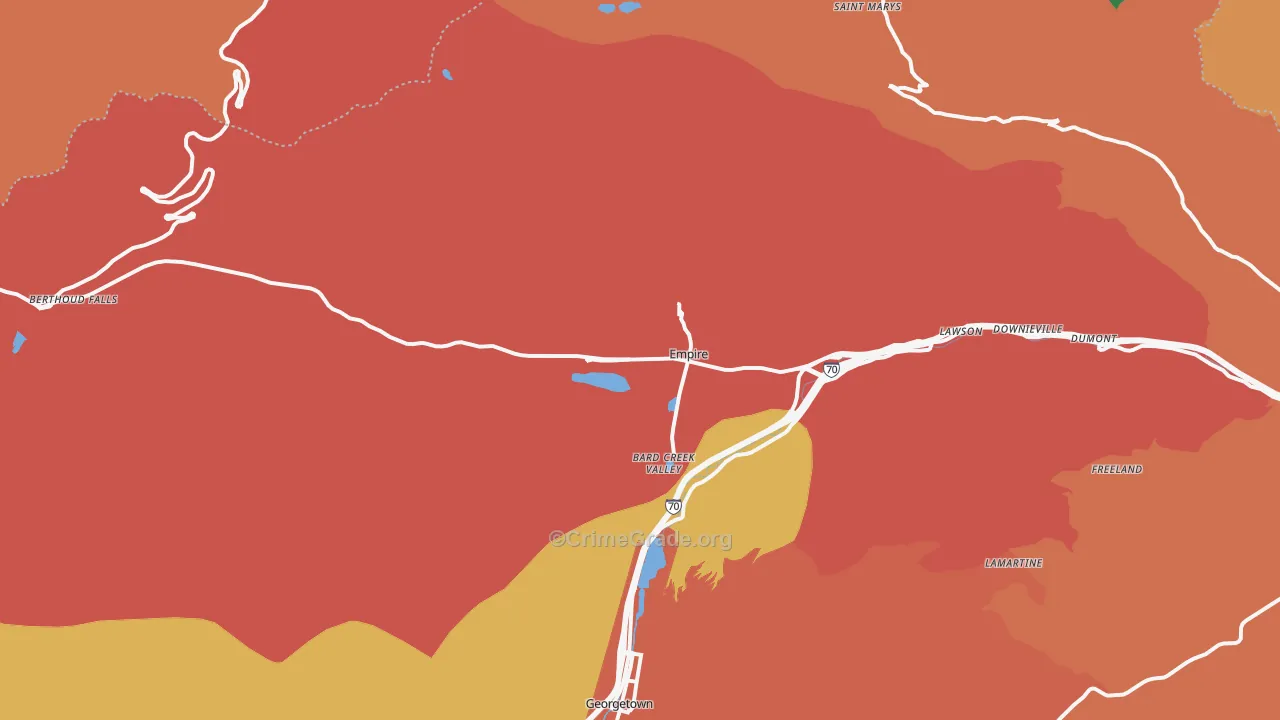 Empire, CO Map of Theft Rates