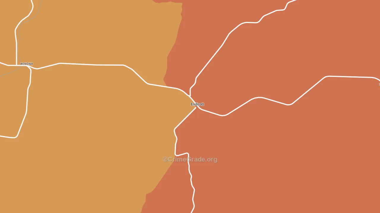 Endicott, WA Map of Theft Rates