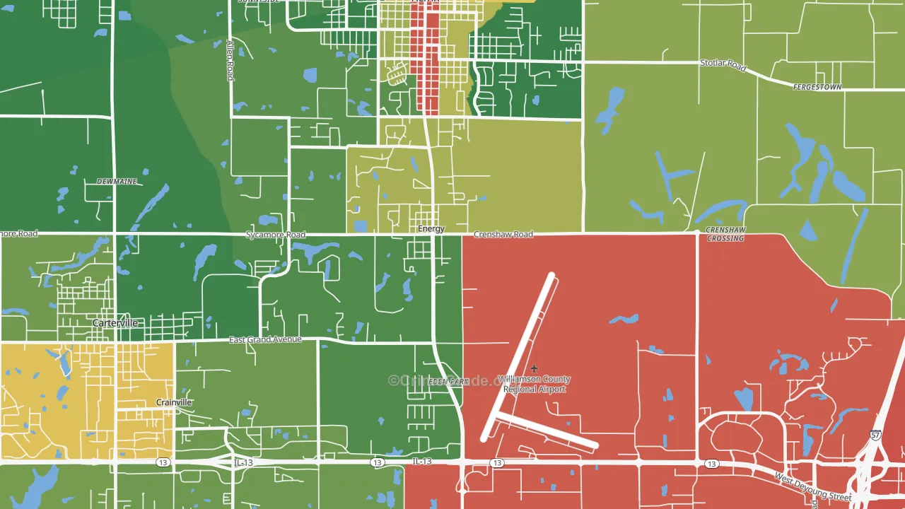 Energy, IL Map of Theft Rates