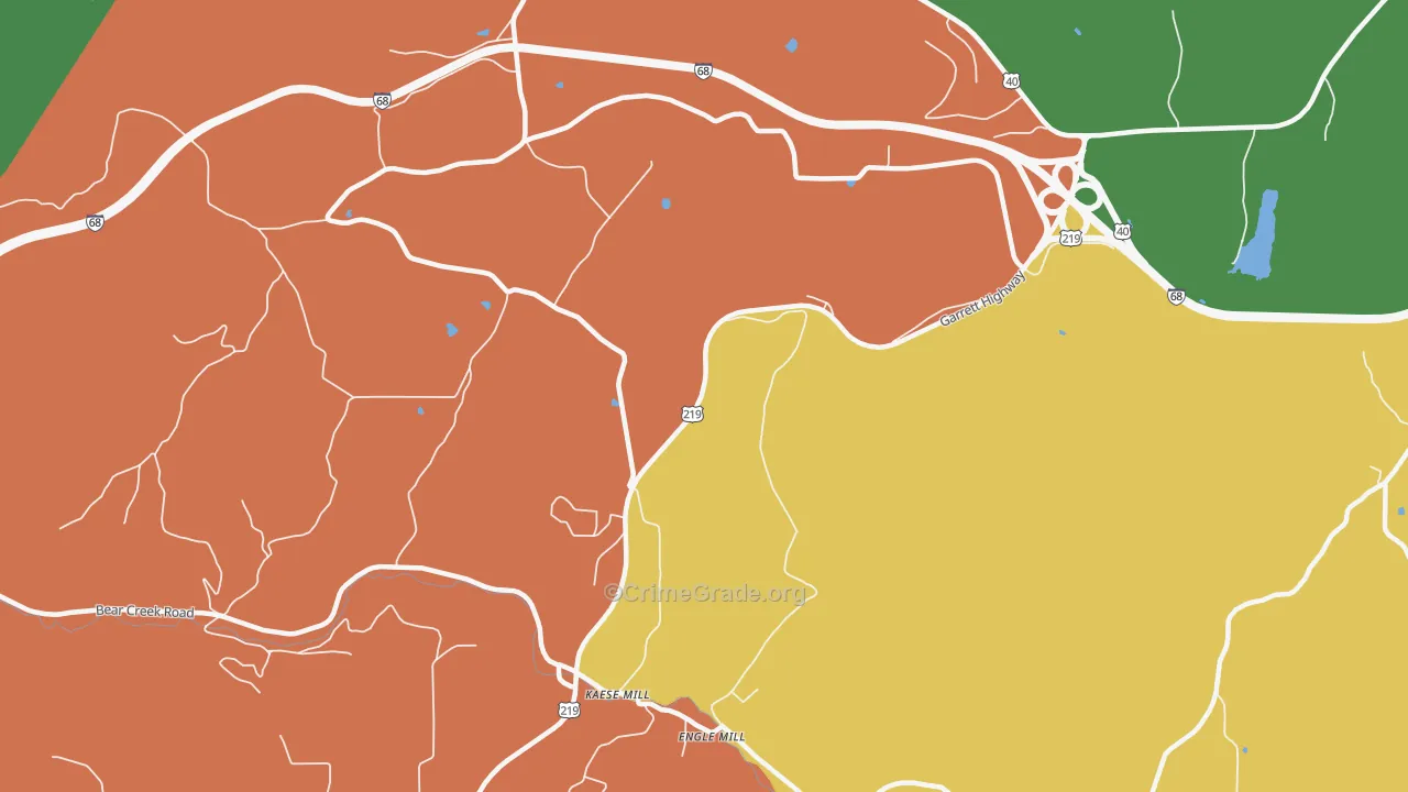 Engle Mill, MD Map of Theft Rates