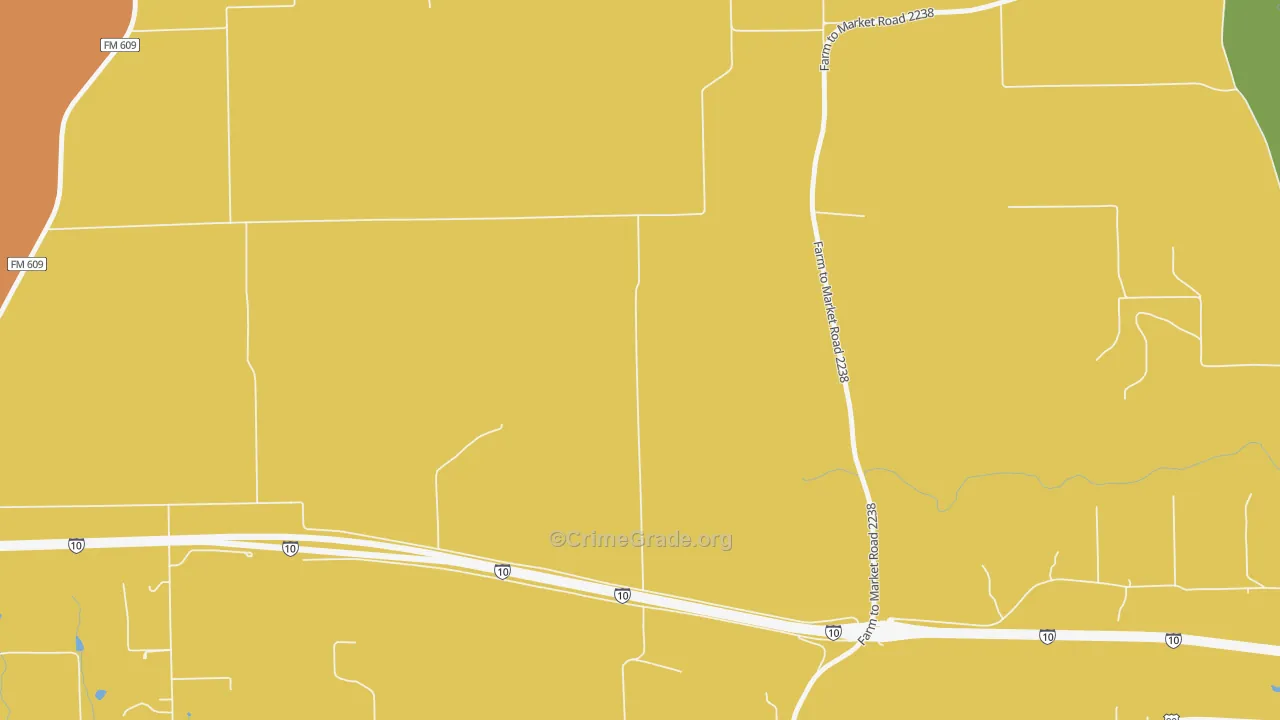 Engle, TX Map of Theft Rates