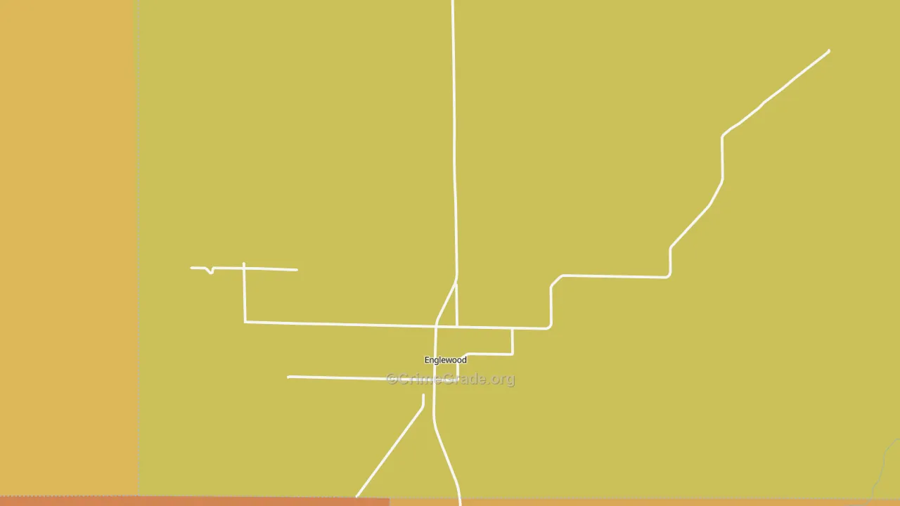 Englewood, KS Map of Theft Rates