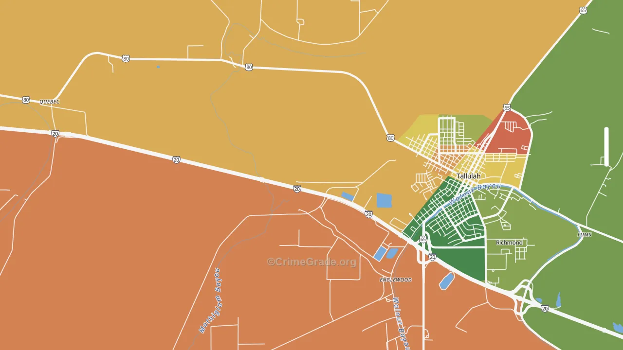 Englewood, LA Map of Theft Rates