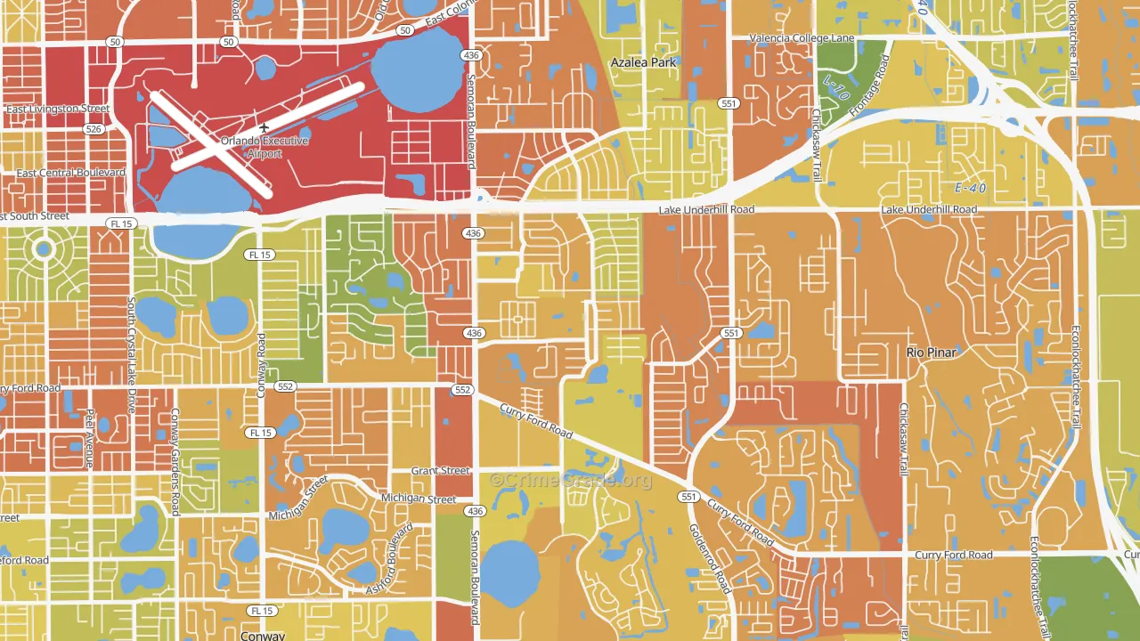 Englewood Park, Orlando, FL Map of Theft Rates