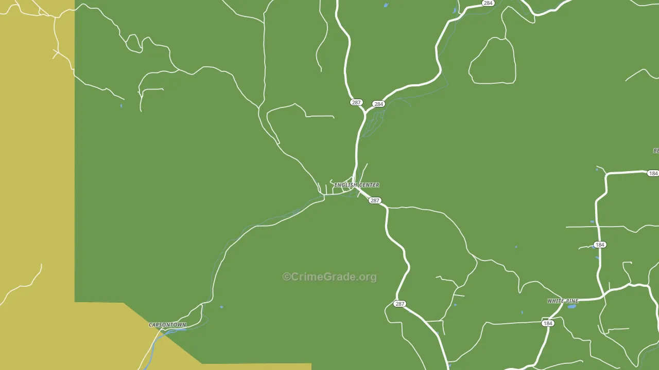 English Center, PA Map of Theft Rates