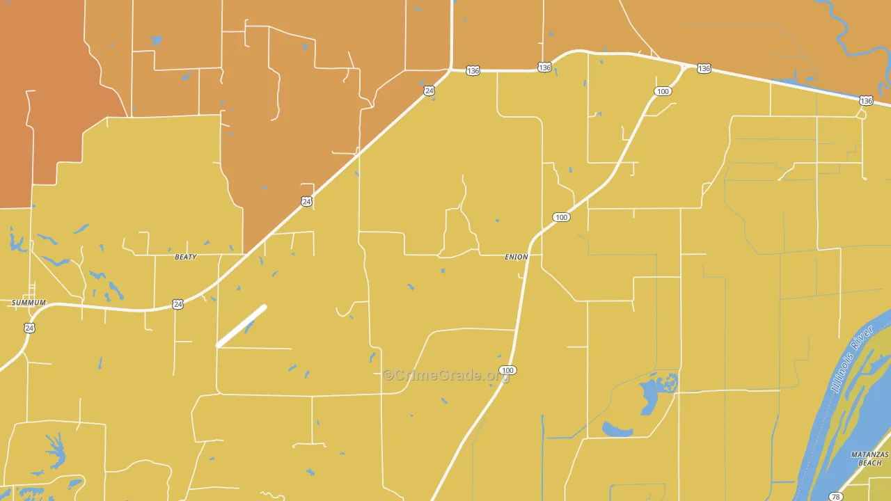 Enion, IL Map of Theft Rates