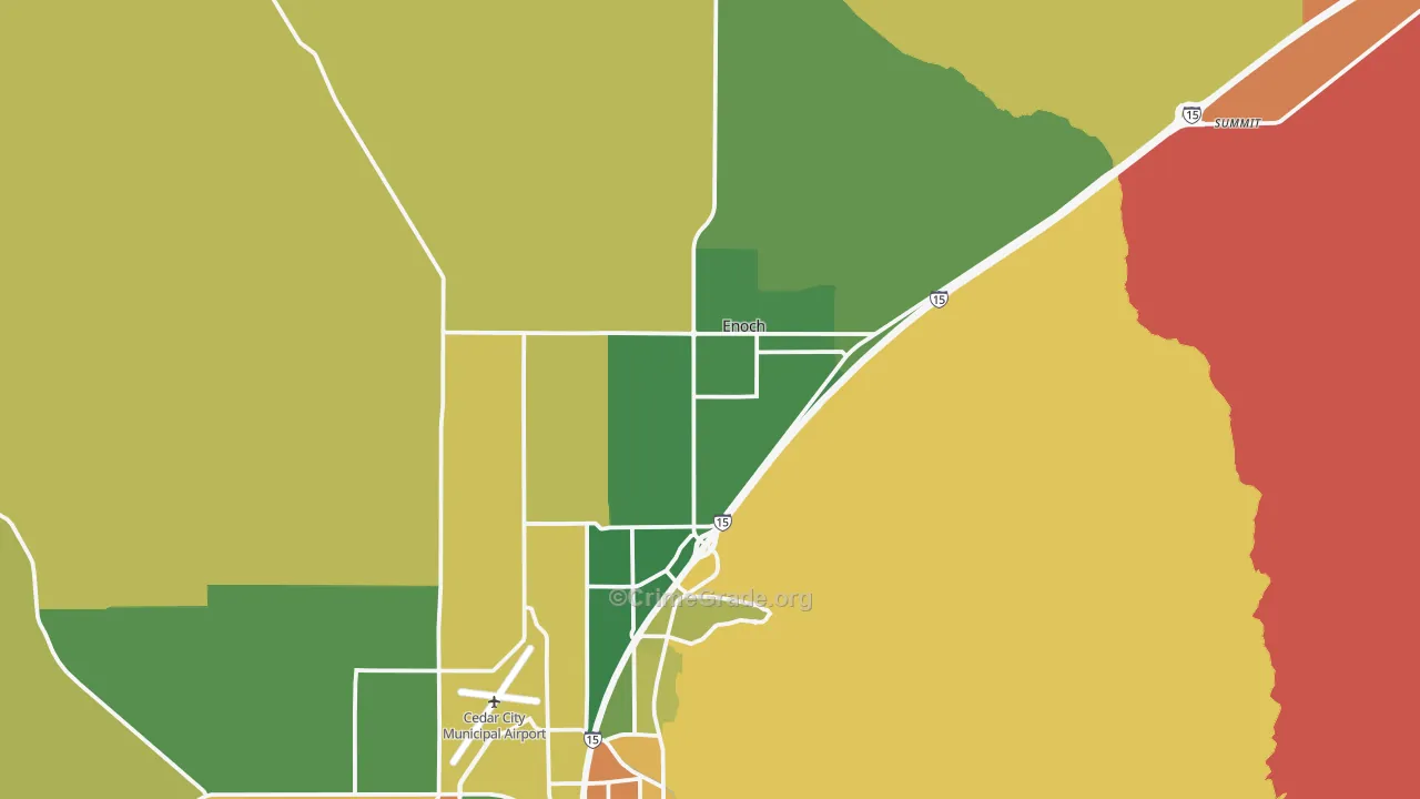 Enoch, UT Map of Theft Rates