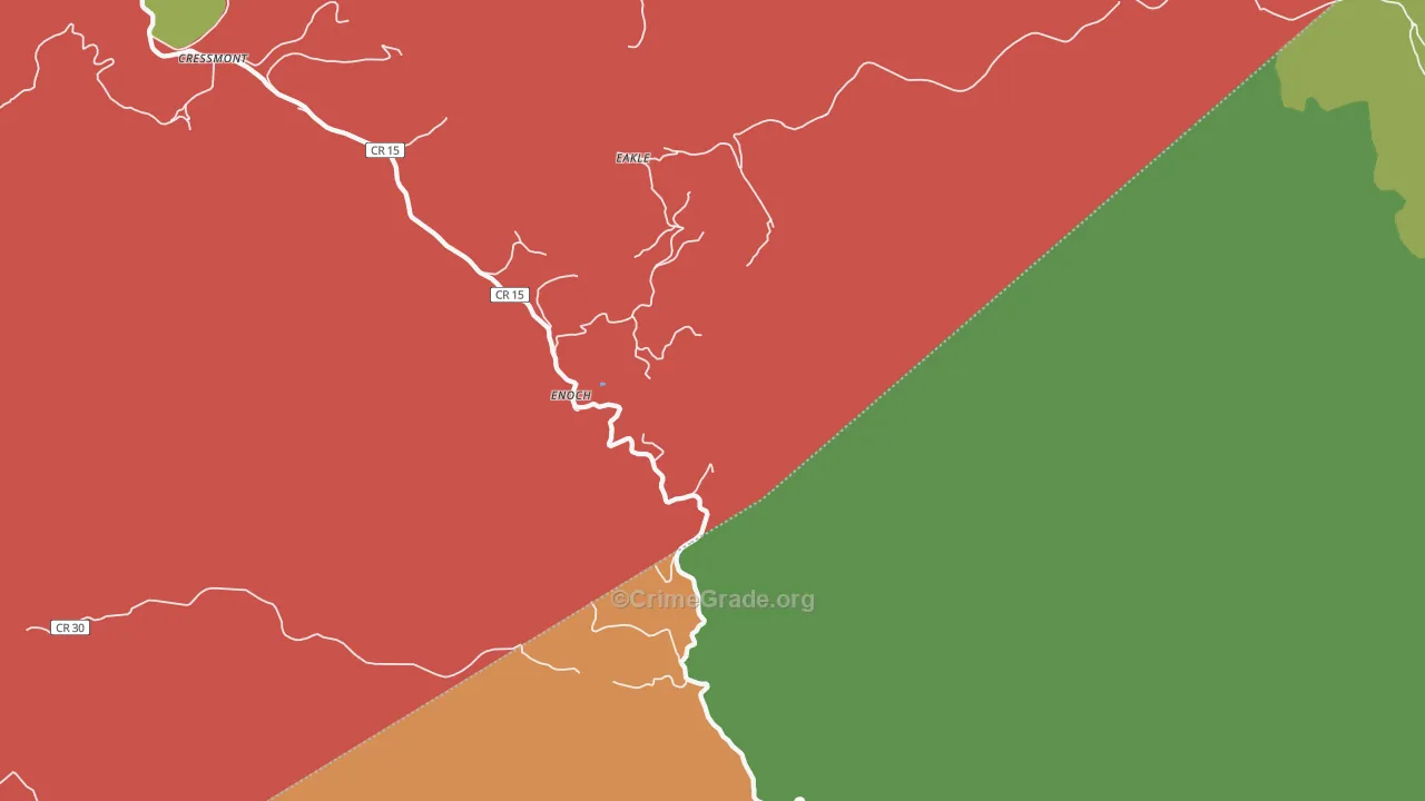 Enoch, WV Map of Theft Rates