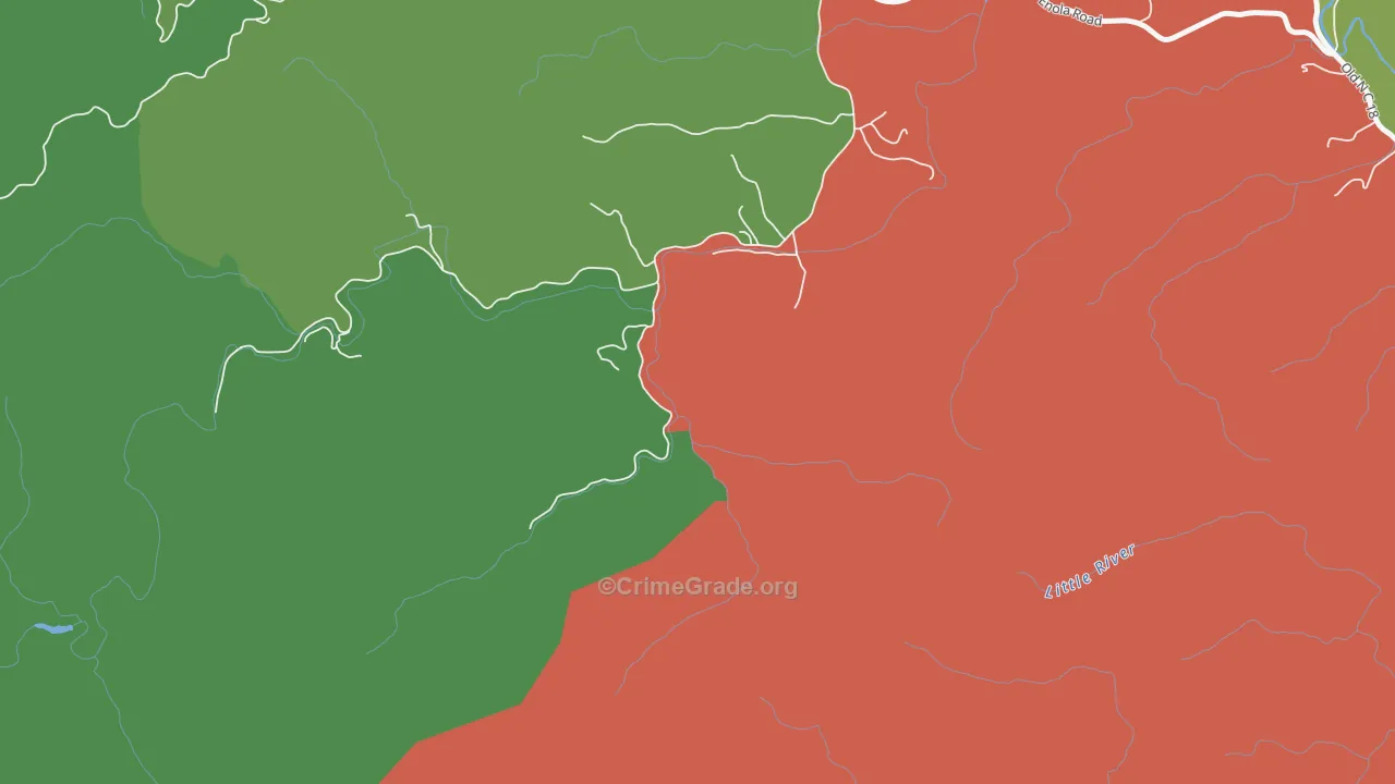 Enola, NC Map of Theft Rates