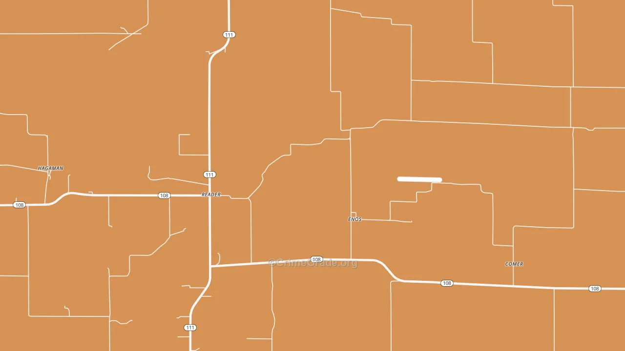 Enos, IL Map of Theft Rates
