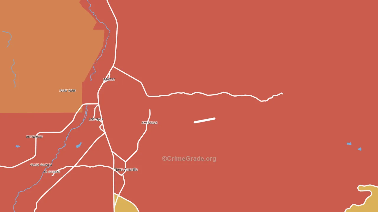 Ensenada, NM Map of Theft Rates