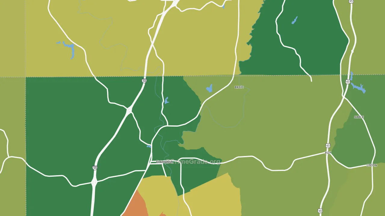 Enterprise, MS Map of Theft Rates