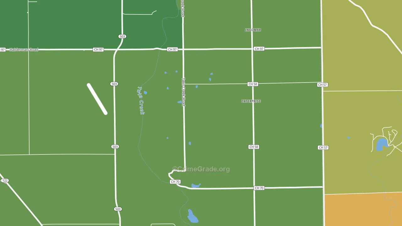 Enterprise, OH Map of Theft Rates