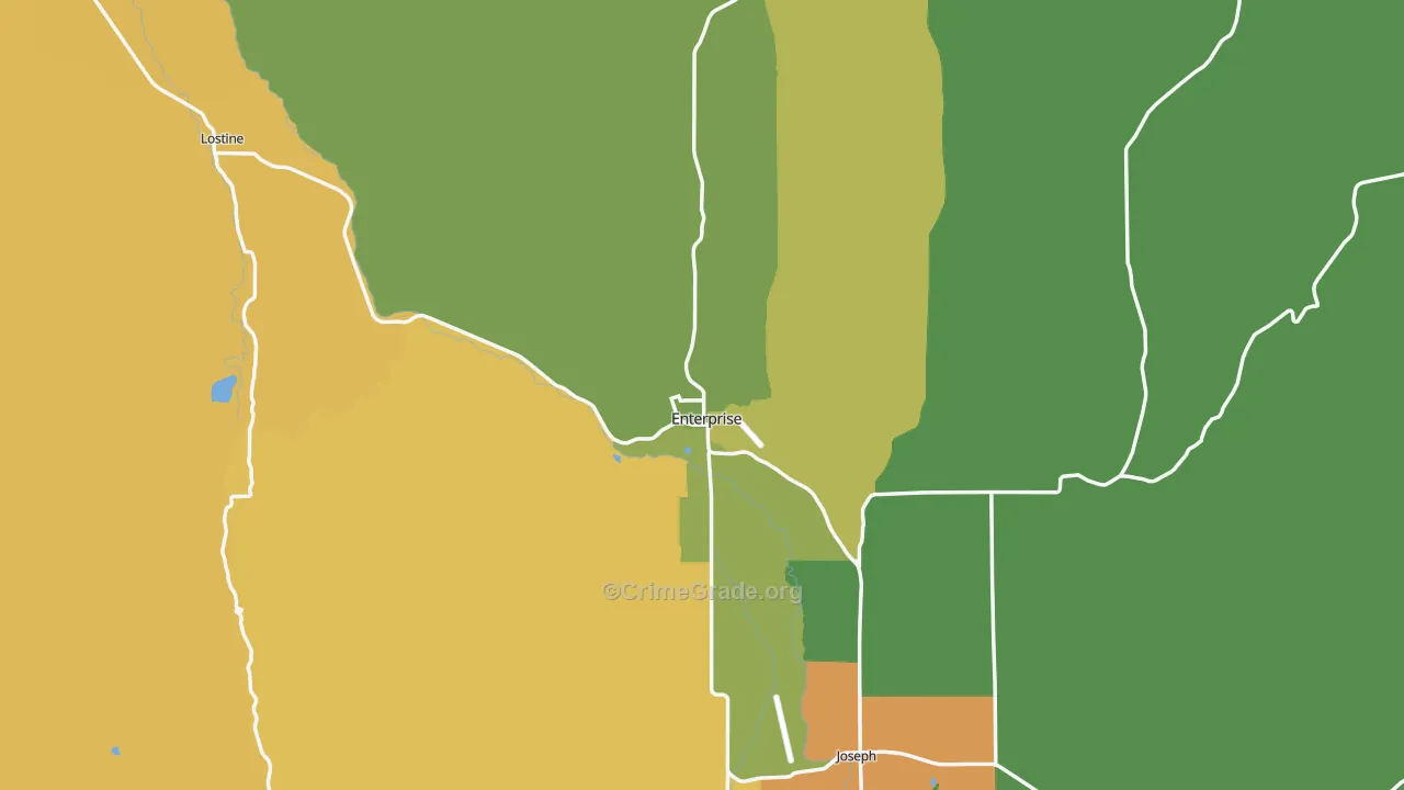 Enterprise, OR Map of Theft Rates