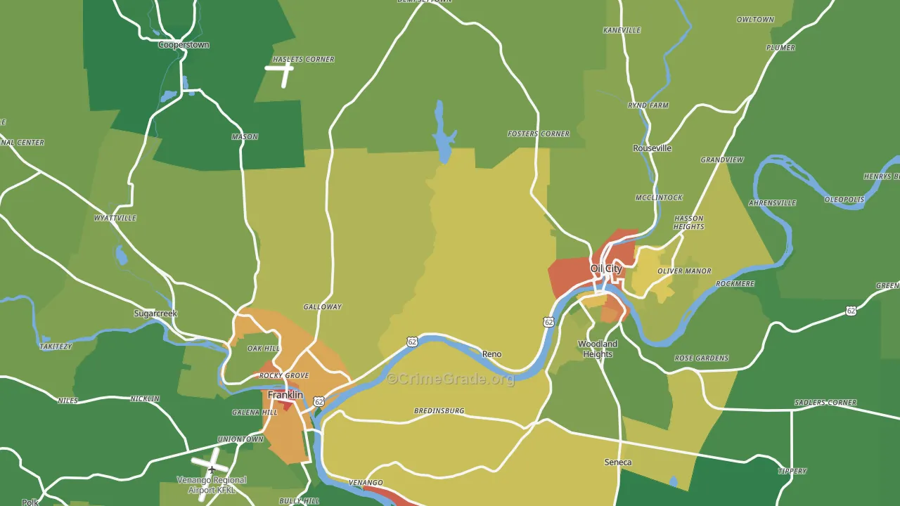 Enterprise, PA Map of Theft Rates