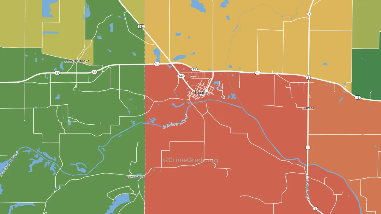 Equality, IL Map of Theft Rates