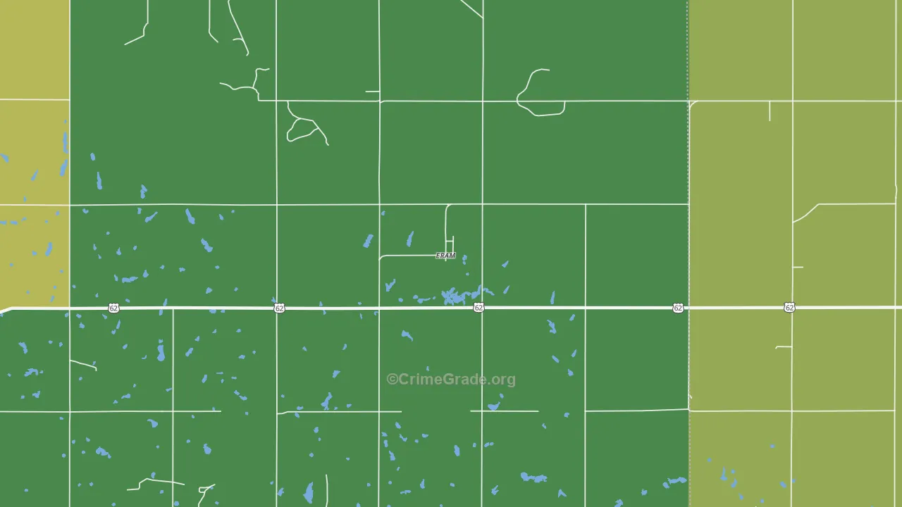 Eram, OK Map of Theft Rates