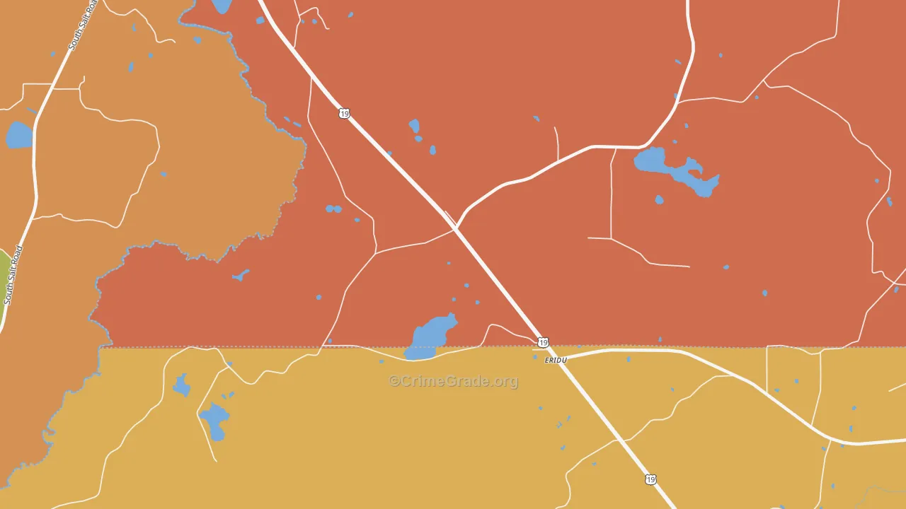 Eridu, FL Map of Theft Rates