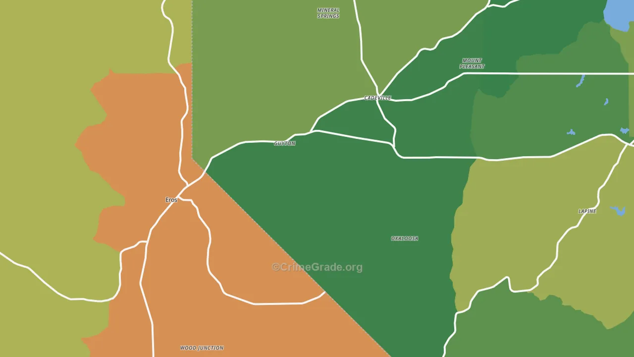 Eros, LA Map of Theft Rates