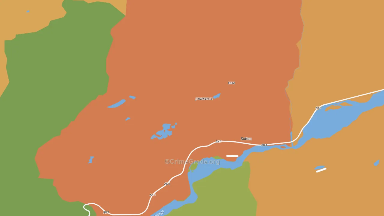 Eska, AK Map of Theft Rates