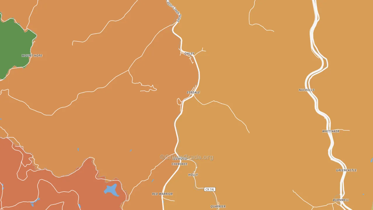 Eskdale, WV Map of Theft Rates