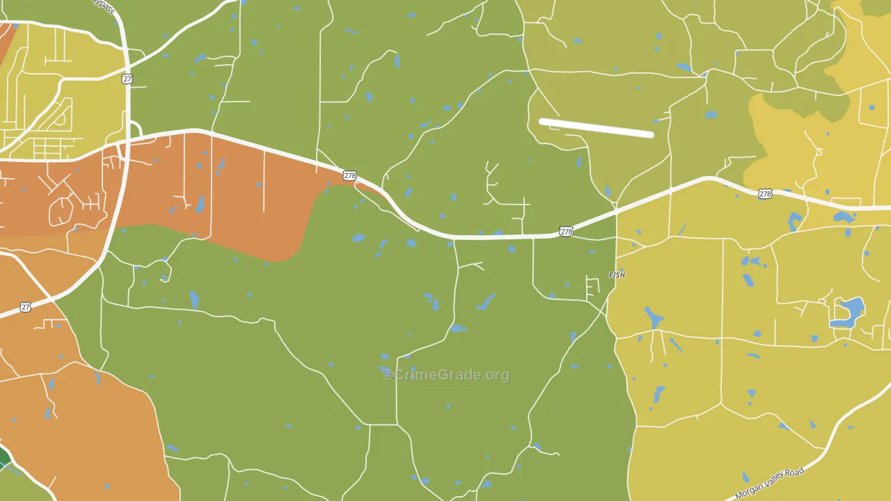 Esom Hill, GA Map of Theft Rates