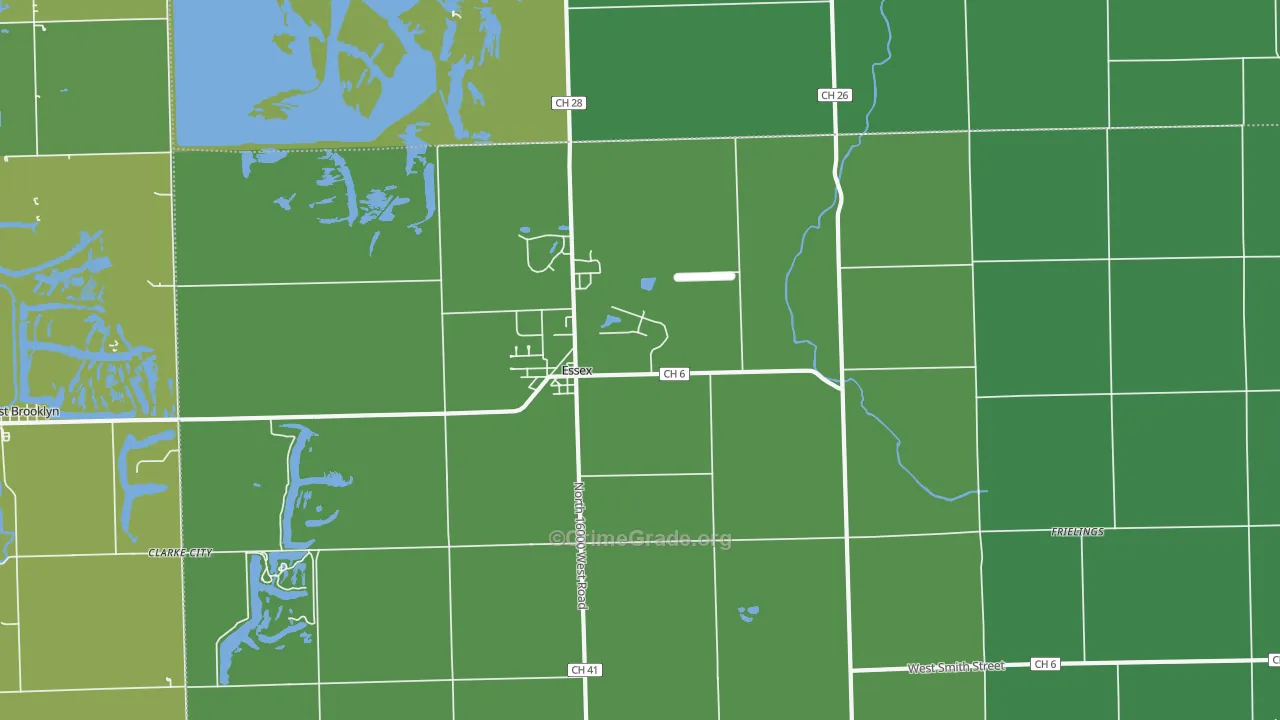 Essex, IL Map of Theft Rates