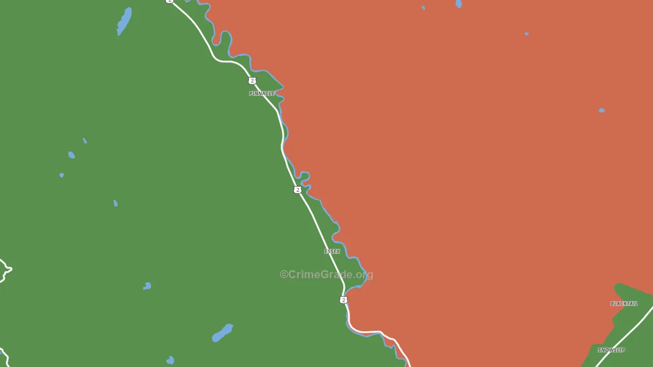 Essex, MT Map of Theft Rates