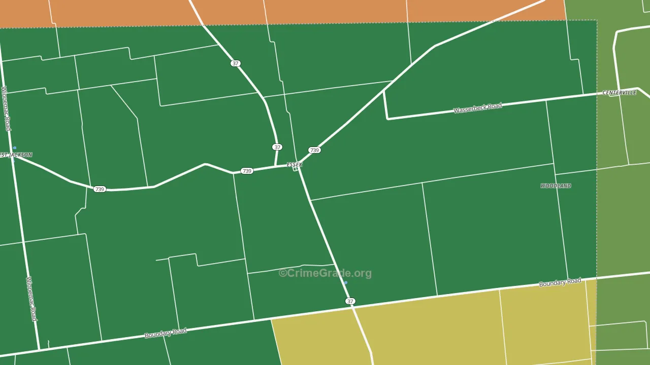 Essex, OH Map of Theft Rates