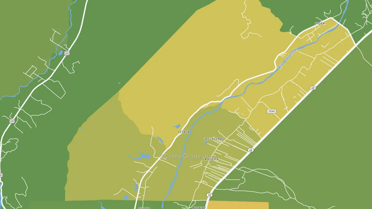 Estaca, NM Map of Theft Rates