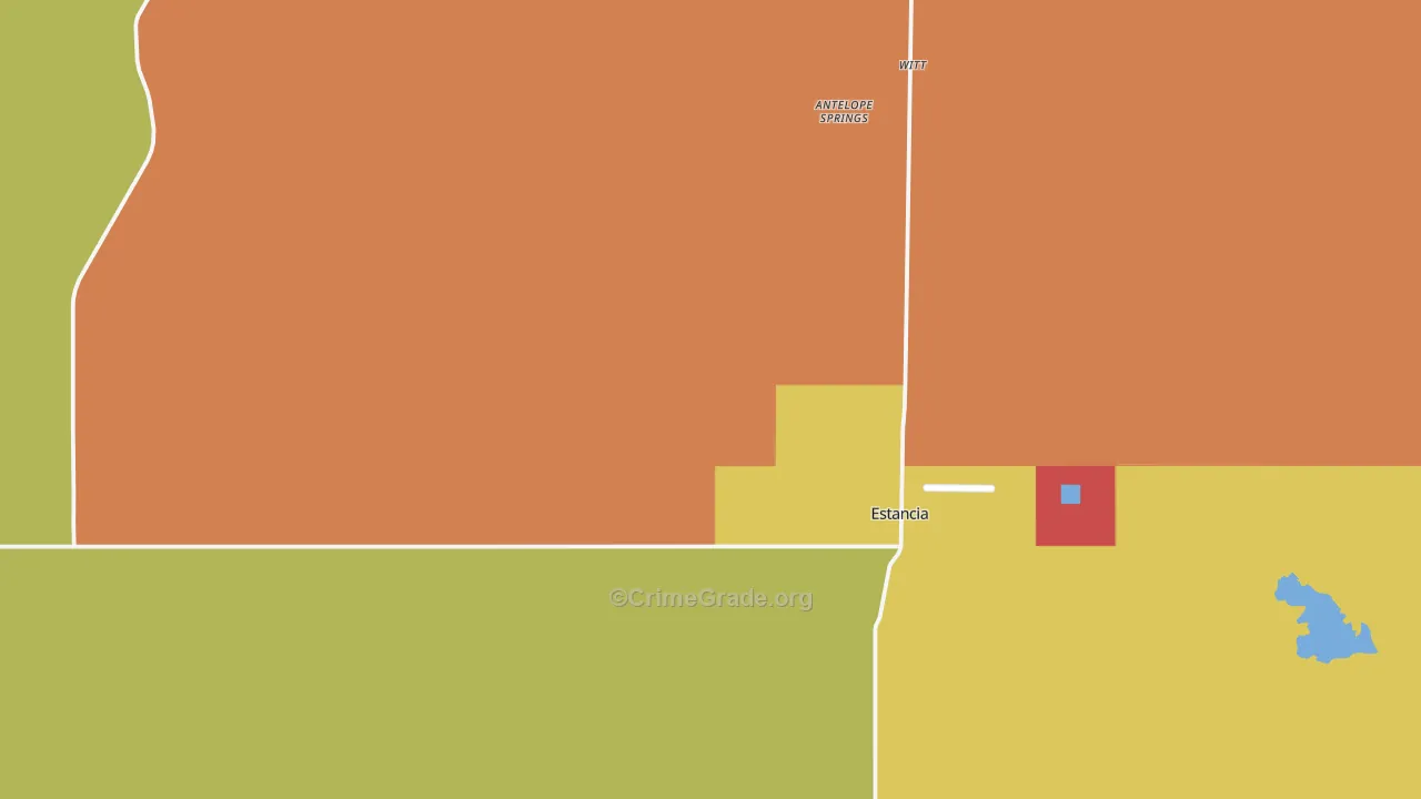 Estancia, NM Map of Theft Rates