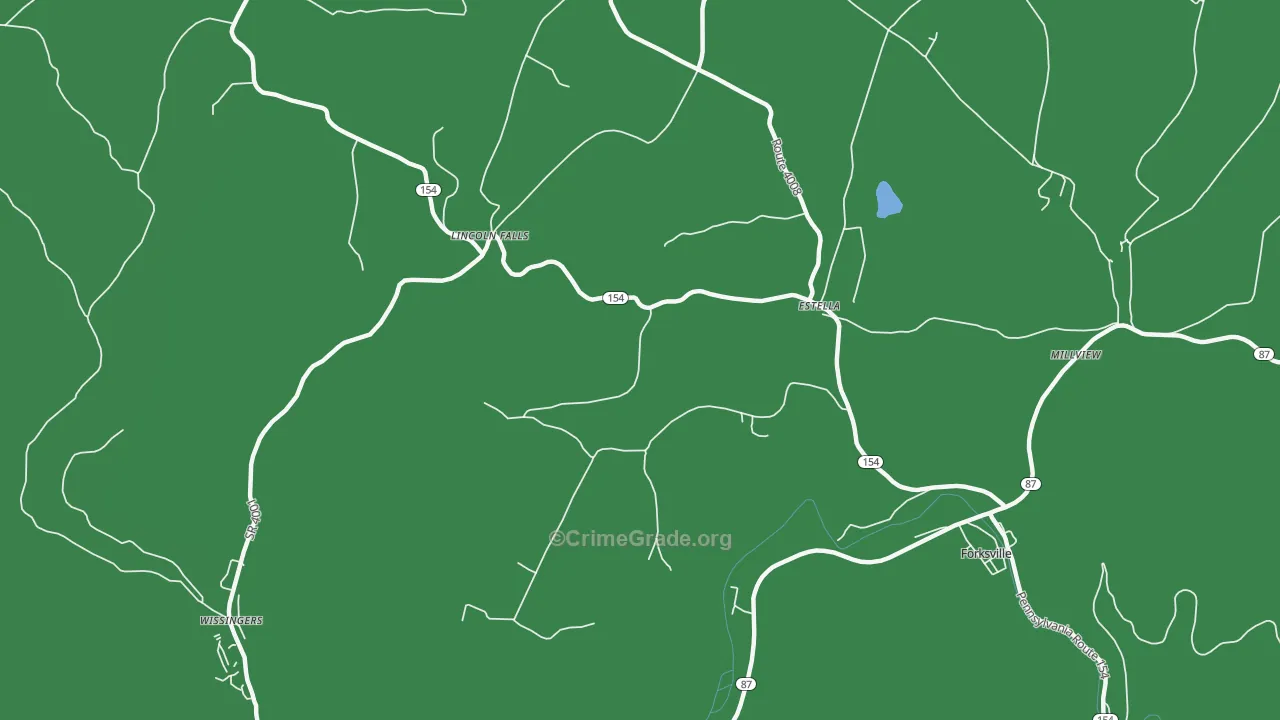 Estella, PA Map of Theft Rates