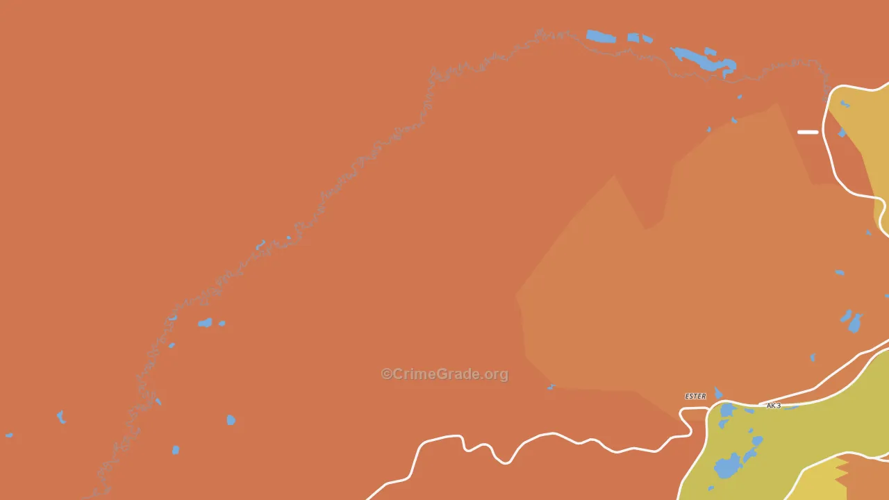 Ester, AK Map of Theft Rates