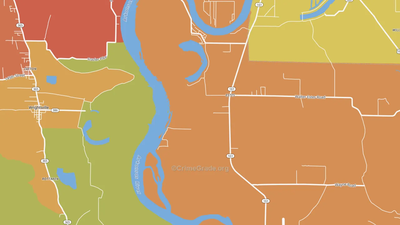 Estes, AR Map of Theft Rates