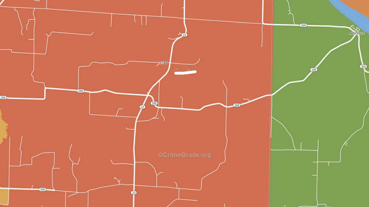 Etna, AR Map of Theft Rates