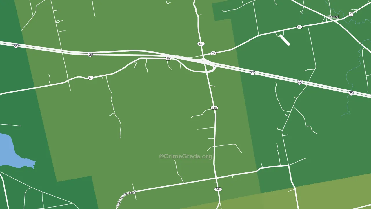 Etna Center, ME Map of Theft Rates