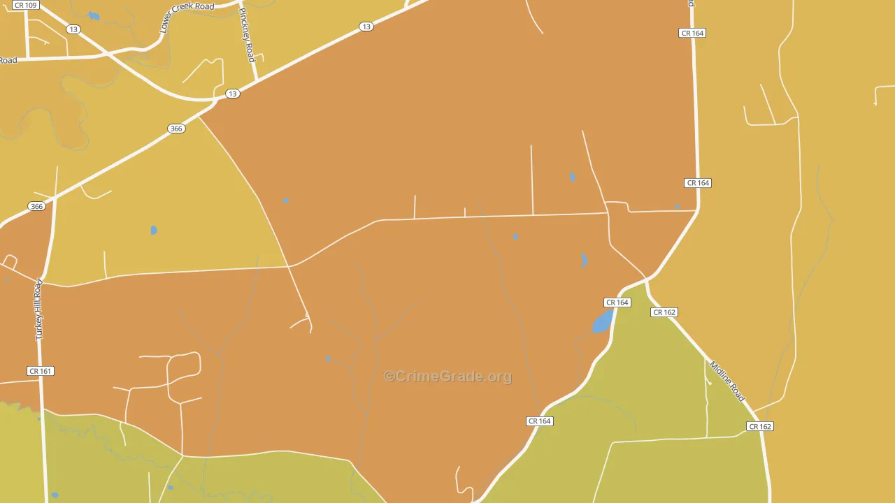 Etna, NY Map of Theft Rates