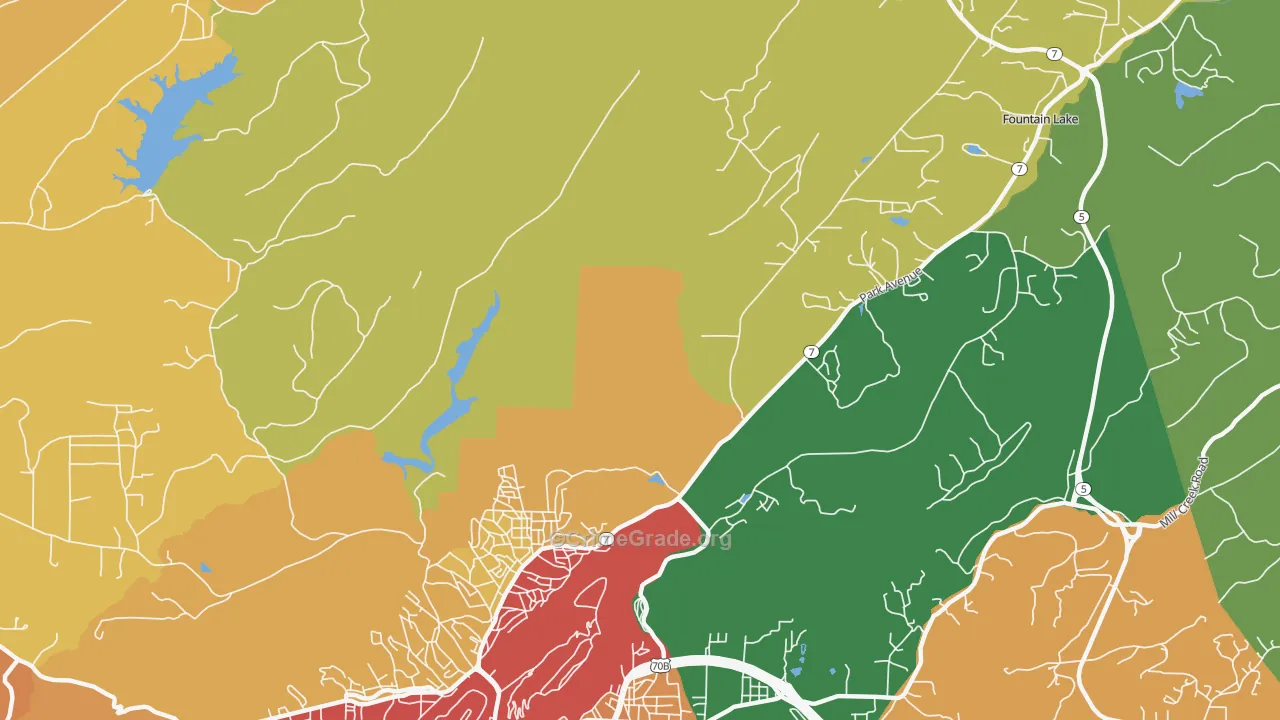 Euclid Heights, AR Map of Theft Rates