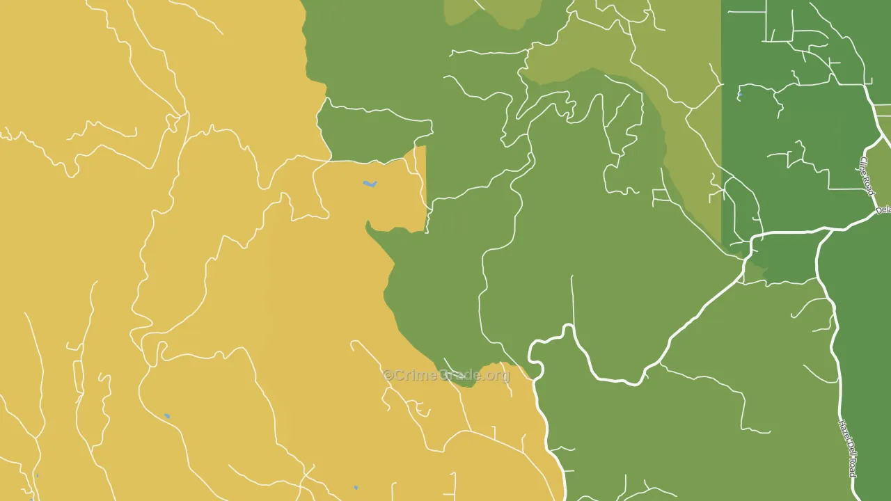 Eufaula Heights, WA Map of Theft Rates