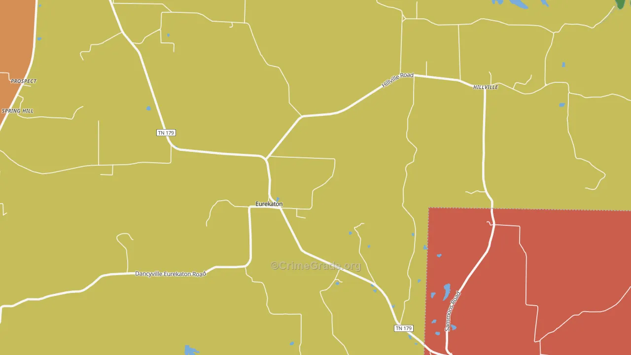 Eurekaton, TN Map of Theft Rates