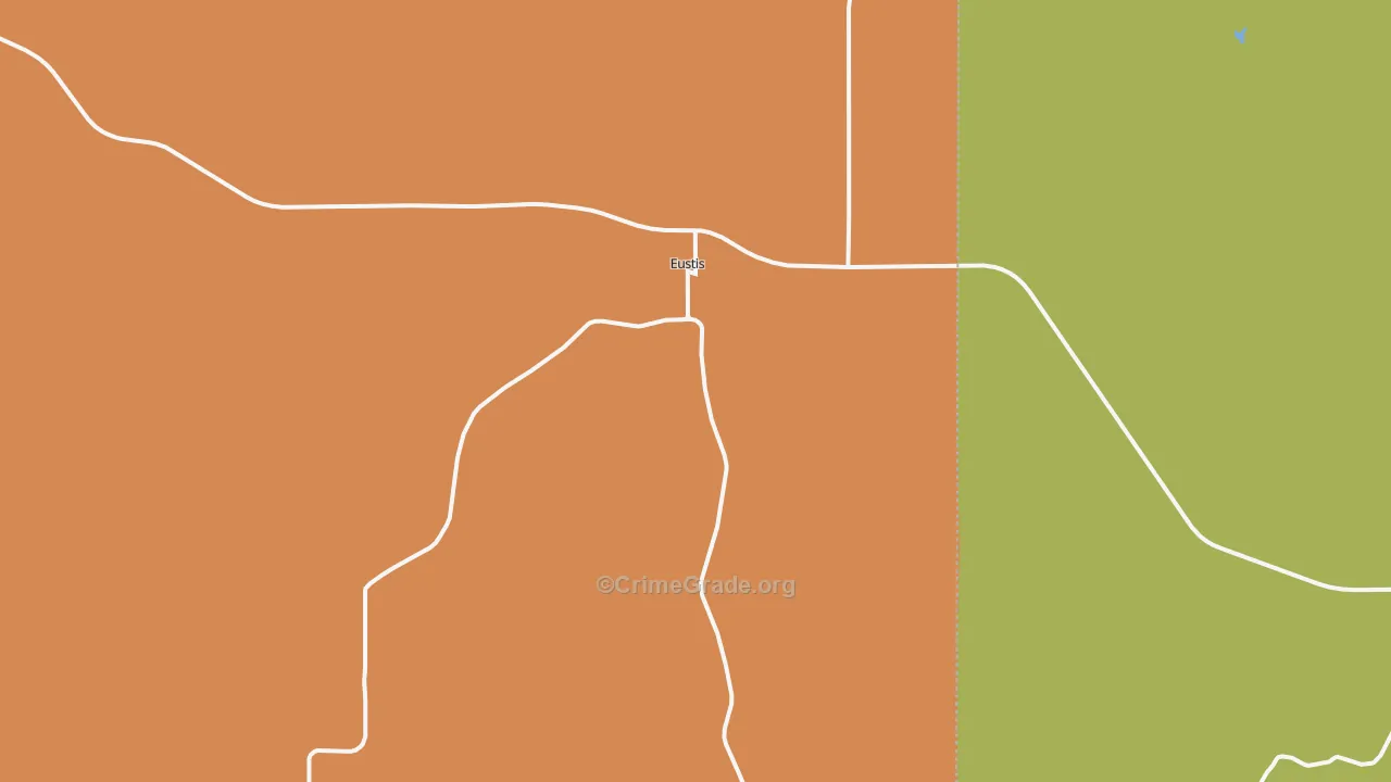 Eustis, NE Map of Theft Rates