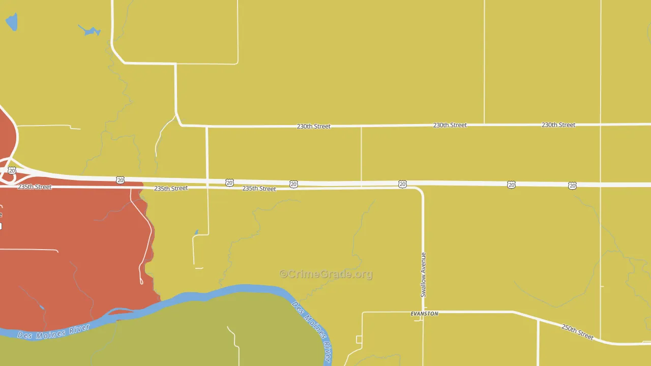 Evanston, IA Map of Theft Rates