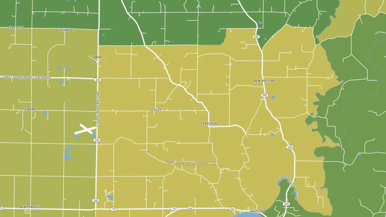 Evanston, IN Map of Theft Rates