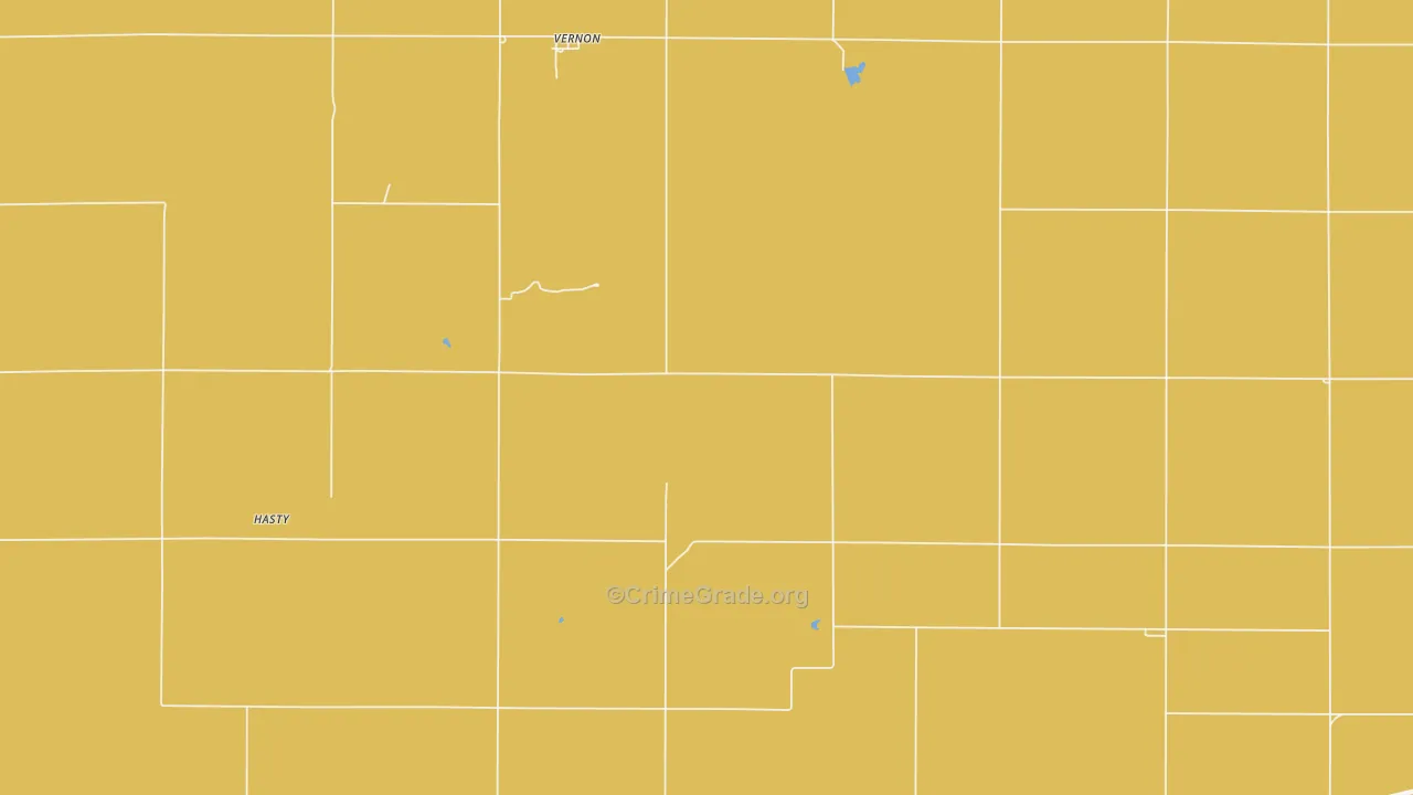 Everett, KS Map of Theft Rates