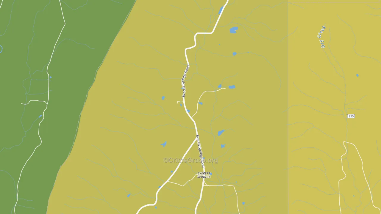 Everett Springs, GA Map of Theft Rates
