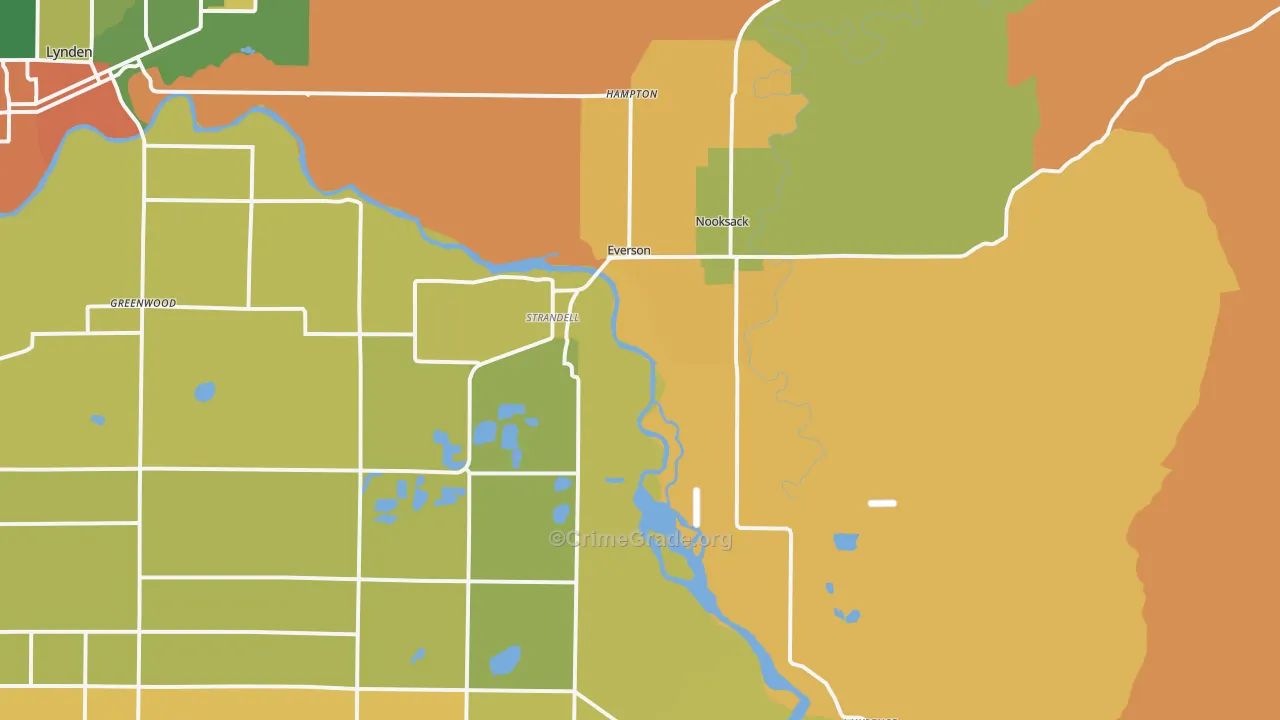 Everson, WA Map of Theft Rates