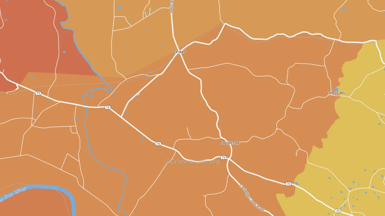 Ex-Way, NC Map of Theft Rates