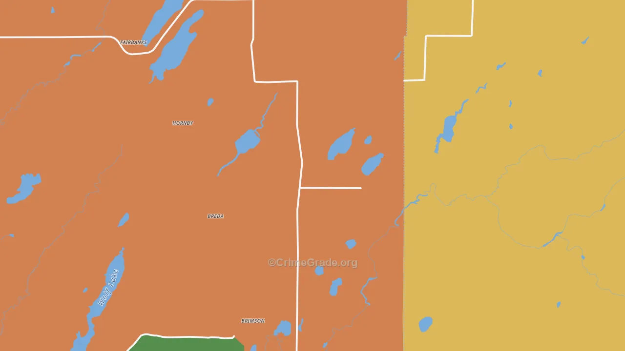 Fairbanks, MN Map of Theft Rates