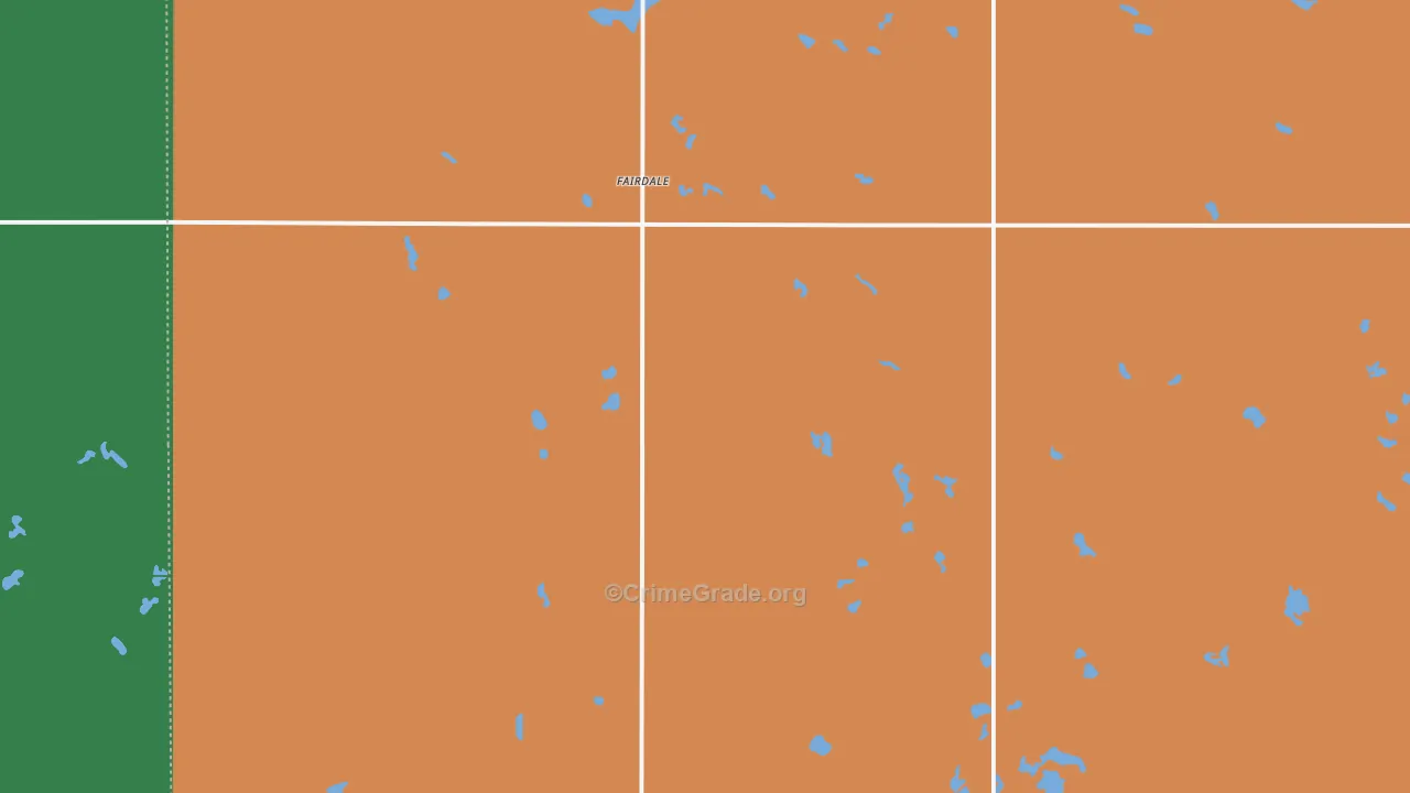 Fairdale, ND Map of Theft Rates
